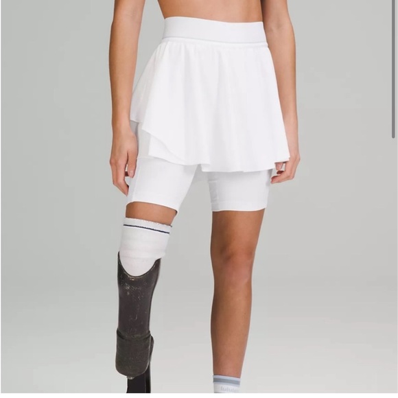 Lululemon Court Rival High-Rise Skirt W/Extended Liner in White Size 6 - Picture 3 of 7